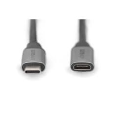 Digitus Digitus | Podaljševalni kabel USB | Ženski | 24-pinski USB-C | Moški | Črna | 24-pinski USB-C | 1 m