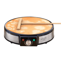 Adler Adler | Crepe Maker | AD 3058 | 1600 W | Količina testa 1 | Crepe | Nerjaveče jeklo/črna