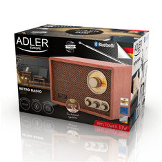 Adler Adler | AD 1171 | 10 W | Rjava | Retro radio