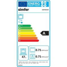 Simfer Simfer | 4207BERSP | Pečica | 47 L | Večnamenska | Ročna | Izvlečni gumbi | Višina 59,5 cm | Širina 45 cm | Črna