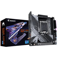 Gigabyte Gigabyte | B760I AORUS PRO 1.0 | Družina procesorjev Intel | Procesorska vtičnica LGA1700 | DDR5 DIMM | Pomnilniške reže 2 | Podprti vmesniki za trdi disk SATA, M.2 | Število priključkov SATA 2 | Čipi