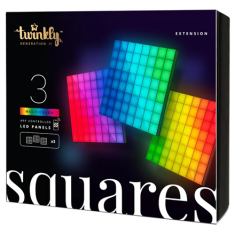 Twinkly Twinkly Squares Smart LED Panels Razširitveno pakiranje (3 plošče) Twinkly | Squares Smart LED Panels Razširitveno pakiranje (3 plošče) | RGB - več kot 16 milijonov barv