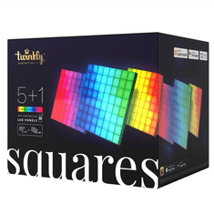 Twinkly Twinkly Squares Smart LED Panels Starter Kit (6 panelov) Twinkly | Squares Smart LED Panels Starter Kit (6 panelov) | RGB - več kot 16 milijonov barv