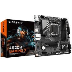 Gigabyte Gigabyte | A620M GAMING XG10 | Družina procesorjev AMD | AMD procesorska vtičnica AM5 | DDR5 DIMM | Pomnilniške reže 4 | Podprti vmesniki za trdi disk SATA, M.2 | Število priključkov SATA 4 | AMD čipo