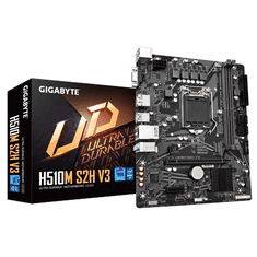 Gigabyte Gigabyte | H510M S2H V3 1.0 M/B | Družina procesorjev Intel | Procesorska vtičnica LGA1200 | DDR4 DIMM | Pomnilniške reže 2 | Podprti vmesniki za trdi disk SATA, M.2 | Število priključkov SATA 4 | Čip