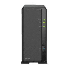 Synology Synology | Tower NAS | DS124 | do 1 HDD/SSD | Realtek | RTD1619B | frekvenca procesorja 1,7 GHz | 1 GB | DDR4