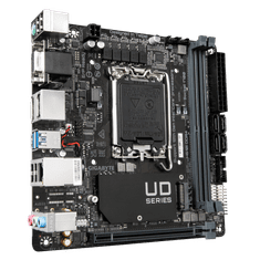 Gigabyte Gigabyte | H610I | Družina procesorjev Intel | Procesorska vtičnica LGA1700 | DDR4 DIMM | Podprti vmesniki za trdi disk M.2, SATA | Število priključkov SATA 4