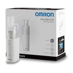 Omron Nebulizator Omron NE-U100-E za otroke, prenosne zasnove, delovanje na baterije, vključuje masko za otroke, enostavna uporaba, idealno za hitro in učinkovito zdravljenje.