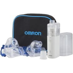 Omron Nebulizator Omron NE-U100-E za otroke, prenosne zasnove, delovanje na baterije, vključuje masko za otroke, enostavna uporaba, idealno za hitro in učinkovito zdravljenje.