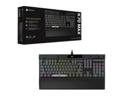 Corsair Corsair | stikalo MGX | igralna tipkovnica | K70 MAX RGB | igralna tipkovnica | žična | RGB LED luč | NA | črna | magnetno-mehanska