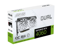 ASUS Asus | DUAL-RTX4060-O8G-WHITE | NVIDIA | 8 GB | GeForce RTX 4060 | GDDR6 | Število priključkov HDMI 1 | PCI Express 4.0 | Taktiranje pomnilnika 17000 MHz