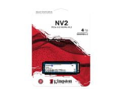 Kingston Kingston | SSD | NV2 | 4000 GB | Format SSD M.2 2280 | Vmesnik SSD PCIe 4.0 x4 NVMe | Hitrost branja 3500 MB/s | Hitrost zapisovanja 2800 MB/s