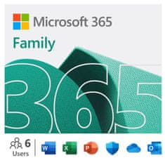 Microsoft Microsoft | 365 Family | 6GQ-01897 | M365 Family | FPP | Obdobje licence 1 leto | Slovenščina | EuroZone Medialess