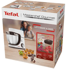 Tefal TEFAL | Masterchef Gourmet kuhinjski robot | QB51K138 | 1100 W | Število hitrosti 8 | Prostornina posode 4,6 L | Bela