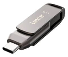 Lexar Lexar | Pomnilniška kartica 2-v-1 | JumpDrive Dual Drive D400 | 64 GB | USB 3.1 | Siva