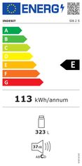 Indesit INDESIT | Hladilnik | SI6 2 S | Razred energetske učinkovitosti E | Prostostoječi | Shramba | Višina 167 cm | Neto prostornina hladilnika 323 L | 37 dB | Srebrna