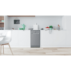 Indesit INDESIT | Pomivalni stroj | DF9E 1B10 S | Prostostoječi | Širina 45 cm | Število nastavitev 9 | Število programov 6 | Razred energetske učinkovitosti F | Srebrna