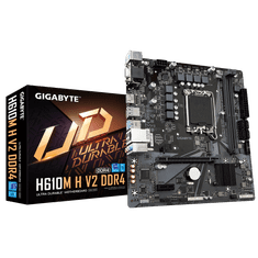 Gigabyte Gigabyte | H610M H V2 G1.0 | Družina procesorjev Intel | Procesorska vtičnica LGA1700 | DDR4 DIMM | Podprti vmesniki za trdi disk M.2, SATA | Število priključkov SATA 4