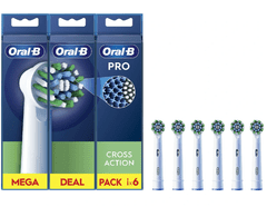 Oral-B Oral-B | Nadomestne glave za zobne ščetke | EB50RX-6 Cross Action Pro | Glave | Za odrasle | Število vključenih glav 6 | Bela