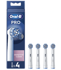 Oral-B Oral-B | Nadomestne glave za zobne ščetke | EB60X-4 Sensitive Clean Pro | Glave | Za odrasle | Število vključenih glav 4 | Bela