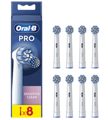 Oral-B Oral-B | Nadomestne glave za zobne ščetke | EB60X-8 Sensitive Clean Pro | Glave | Za odrasle | Število vključenih glav 8 | Bela