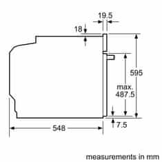 Bosch Bosch | Pečica | HBG7221B1 | 71 L | Električna | Hidrolitska | Na dotik | Višina 59,5 cm | Širina 59,4 cm | Črna