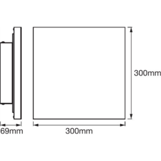 Osram Ledvance SMART+ WiFi Planon Frameless Square RGBW 20W 110° 3000-6500K 300x300mm, bela Ledvance | SMART+ WiFi Planon Frameless Square RGBW | Nastavljiva bela/RGB