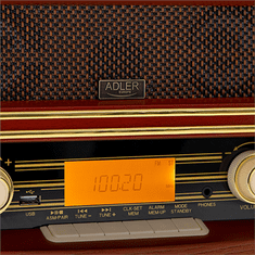 Adler Adler | AD 1187 | Retro radio | AUX vhod | Leseni | Funkcija alarma