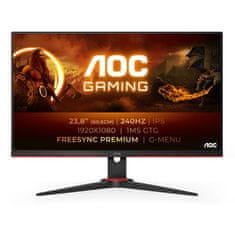 AOC AOC | 24G2ZE/BK | 23,8 " | IPS | FHD | 16:9 | 1 ms | 350 cd/m² | Črna | Izhod za slušalke (3,5 mm) | Število vrat HDMI 2 | 240 Hz