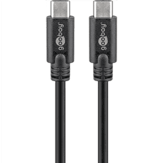 Goobay Goobay | Kabel USB-C | Moški | 24-pinski USB-C | Moški | Črna | 24-pinski USB-C | 0,5 m