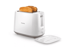 Philips Philips | HD2582/00 | Toaster | Moč 760 - 900 W | Število lukenj 2 | Material ohišja plastika | Bela