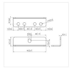 Vogels Stenski nosilec PFA 9126 za serijo PFB 34xx | Barva: srebrna