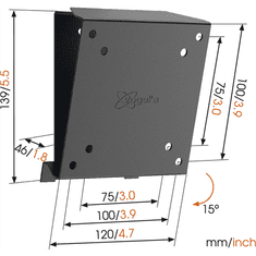 Vogels Vogels MA1010-A1 stenski nosilec s funkcijo nagiba, za monitorje 17-26", največja obremenitev 30 kg, barva črna. Garancija: 24 mesecev.