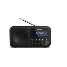 Sharp Sharp DR-P420(BK) Prenosni digitalni radio Tokyo, FM/DAB/DAB+, Bluetooth 5.0, napajanje prek USB ali baterije, črn Sharp | črna | DR-P420(BK) | Prenosni digitalni radio Tokyo | USB | modra