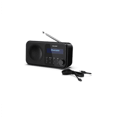 Sharp Sharp DR-P420(BK) Prenosni digitalni radio Tokyo, FM/DAB/DAB+, Bluetooth 5.0, napajanje prek USB ali baterije, črn Sharp | črna | DR-P420(BK) | Prenosni digitalni radio Tokyo | USB | modra