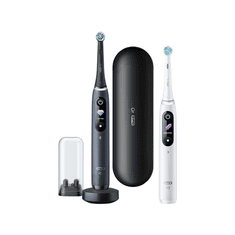 Oral-B Oral-B | iO8 Series Duo | Električna zobna ščetka | Polnilna | Za odrasle | ml | Število glav | Black Onyx/White | Število vključenih glav ščetke 2 | Število načinov ščetkanja