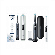 Oral-B Oral-B | iO8 Series Duo | Električna zobna ščetka | Polnilna | Za odrasle | ml | Število glav | Black Onyx/White | Število vključenih glav ščetke 2 | Število načinov ščetkanja