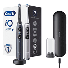 Oral-B Oral-B | serija iO 9 Duo | Električna zobna ščetka | Polnilna | Za odrasle | Barva onyx črna/rožnata | Število vključenih glav za ščetkanje 2 | Število načinov ščetkanja 7