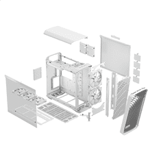 Fractal Design Fractal Design Torrent računalniško ohišje - RGB White TG s prozornim senčilom | napajalnik NO | ATX