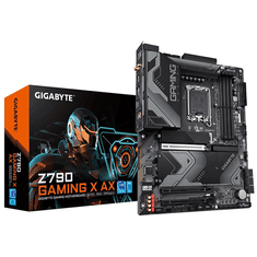 Gigabyte Gigabyte | Z790 GAMING X AX 1.0 M/B | Družina procesorjev Intel | Procesorska vtičnica LGA1700 | Pomnilnik DDR5 DIMM | Pomnilniške reže 4 | Podprti vmesniki za trdi disk SATA, M.2 | Število priključko