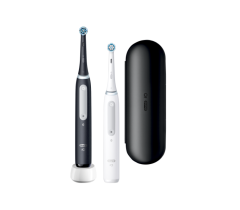 Oral-B Oral-B | Električna zobna ščetka Duo pack | serija iO4 | Polnilna baterija | Za odrasle | Število vključenih glav ščetke 2 | Število načinov ščetkanja 4 | Črna/bela