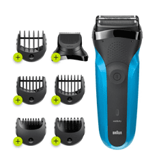 Braun Braun | Brivnik s prirezovalnikom | Shave&amp;Style 310BT | Brezžični | Mokro in suho | Število stopenj dolžine 5 | Črna/modra