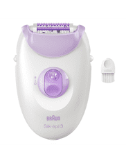 Braun Depilator | SE3-000 Silk épil 3 | Število stopenj moči 2 | Bela/vijolična