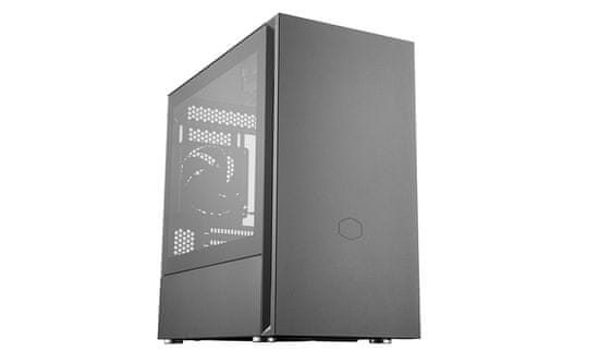 Cooler Master Cooler Master Silencio S400 z jekleno stransko ploščo Črno Mini ITX, Micro ATX Vključen napajalnik Št.