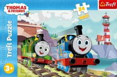 Trefl Sestavljanka Thomas the Tank Engine: 24 kosov: Tom in Percy na tirih MAXI