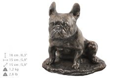 Artdog Francoski buldog, Frenchie IV - urna za pasji pepel, urna s kipcem, personalizirana urna za pasji pepel znamke Art-Dog