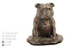 Artdog Staffordshire Bull Terrier, Staffy IV - urna za pasji pepel, urna s kipcem, personalizirana urna za pasji pepel znamke Art-Dog