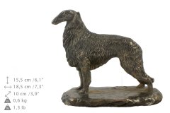 Artdog Borzoi, ruski lovski mešanec, ruski volčjak IV - urna za pasji pepel, urna s kipcem, personalizirana urna za pasji pepel znamke Art-Dog