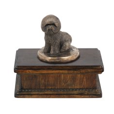 Artdog Bichon Frise, Bichon Tenerife, Bichon a poil frise - urn for dog ashes, classic urn with a statuette, elegant urn with a dog by Art-Dog brand