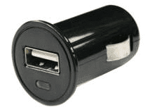 AVTOPOLNILEC 12/24V univerzalni črn z izhodom USB 1 A (USBMSCBK)